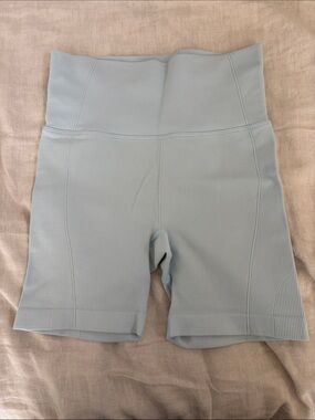 all in motion High-Rise Ribbed Bike Shorts - Light Blue